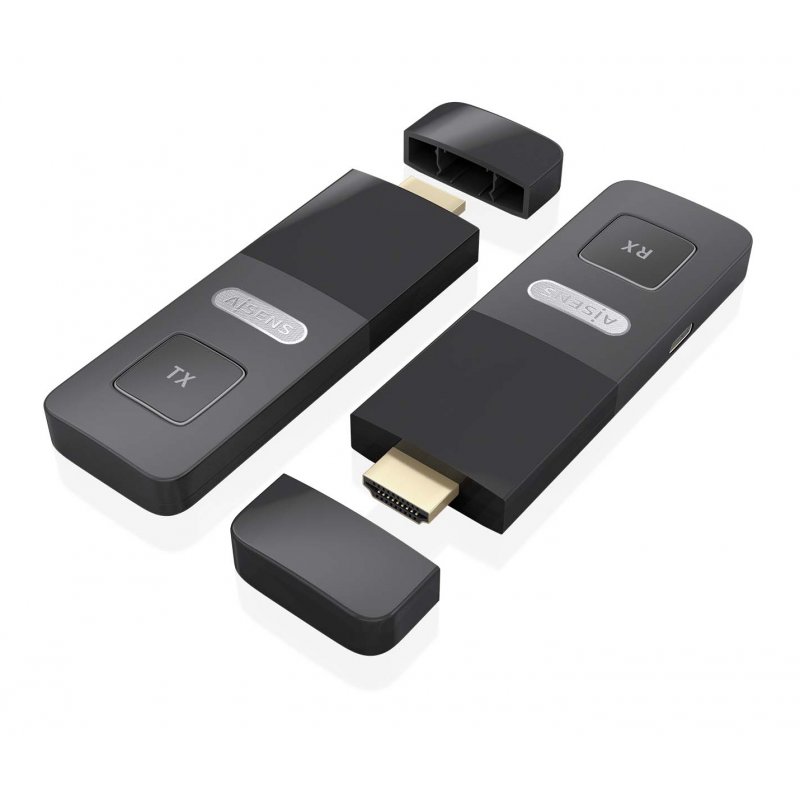 AISENS ASWL-H2K30M001-BK extension audio/video Émetteur et récepteur AV Noir