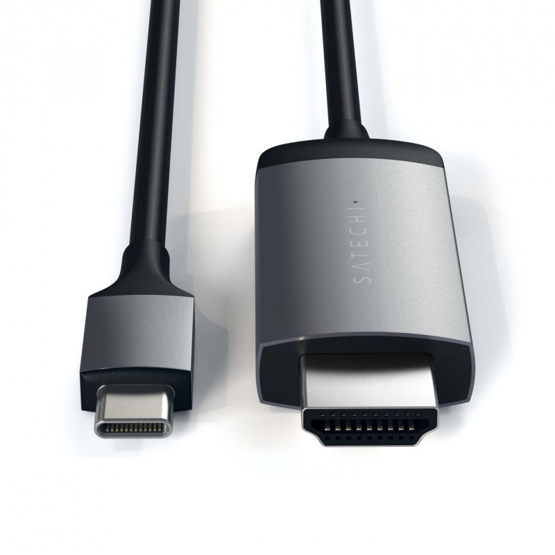 Cable USB Type-C vers HDMI 4K @60Hz Gris Anthracite