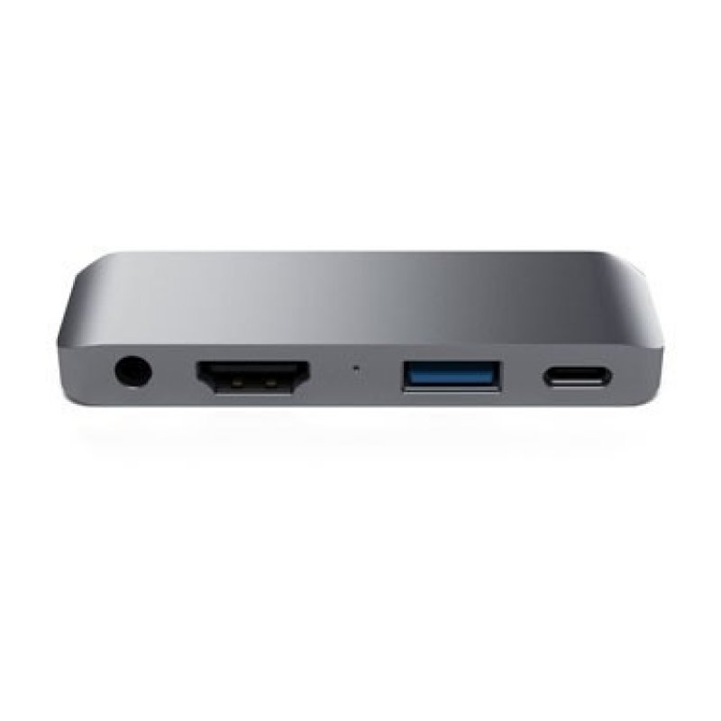 Hub Aluminium Multi-Ports 4-en-1 Type C - iPad Pro 2018 - Gris