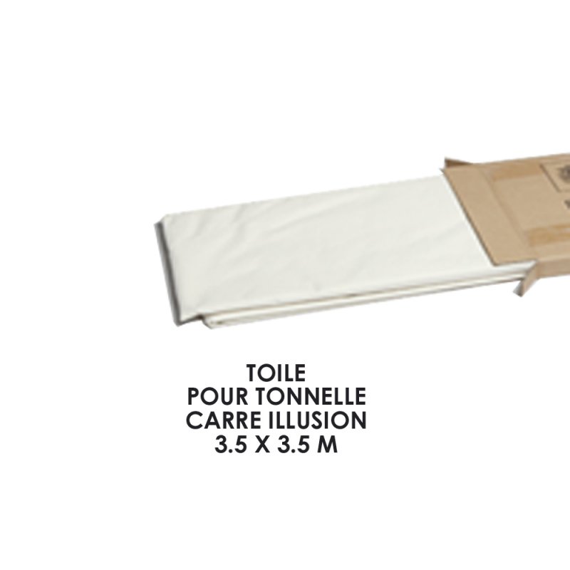 Toile Carrée Universelle 400g/m dim 3,5 X 3,5m Adaptable Tonnelle ILLUSION-50020 - Polyester/PVC