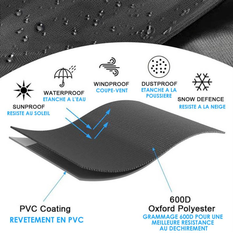 Housse de Protection pour Lit Balancelle Deep - Noir