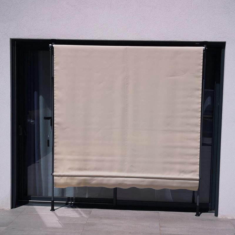Store Banne SUVA - Auvant Manuel pour Terrasse - Dim 250x130cm - Coloris Ecru