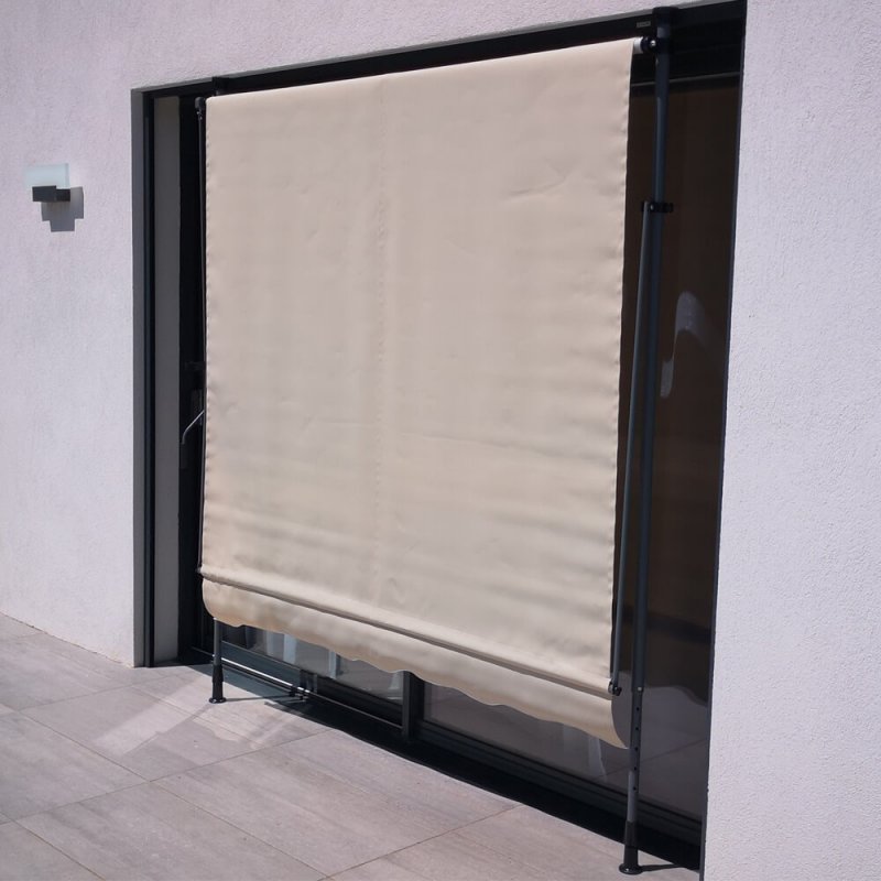 Store Banne SUVA - Auvant Manuel pour Terrasse - Dim 250x130cm - Coloris Ecru