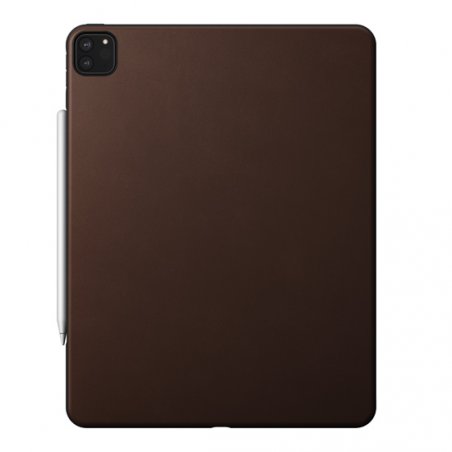 Coque de Protection Arrière en Cuir Compatible iPad Pro 12.9 (2020) - Nomad - Marron
