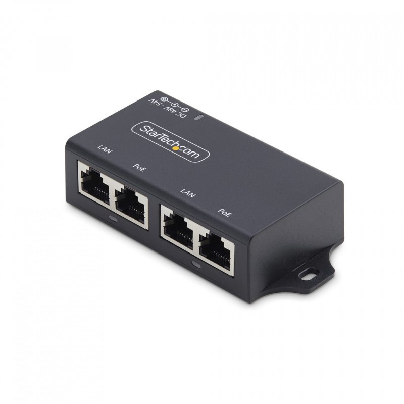 StarTech.com 2-Port Gigabit Midspan PoE Injector, 10/100/1000Mbps, PoE (802.3af/at), 30W, 1Gbps Ethernet, Wall