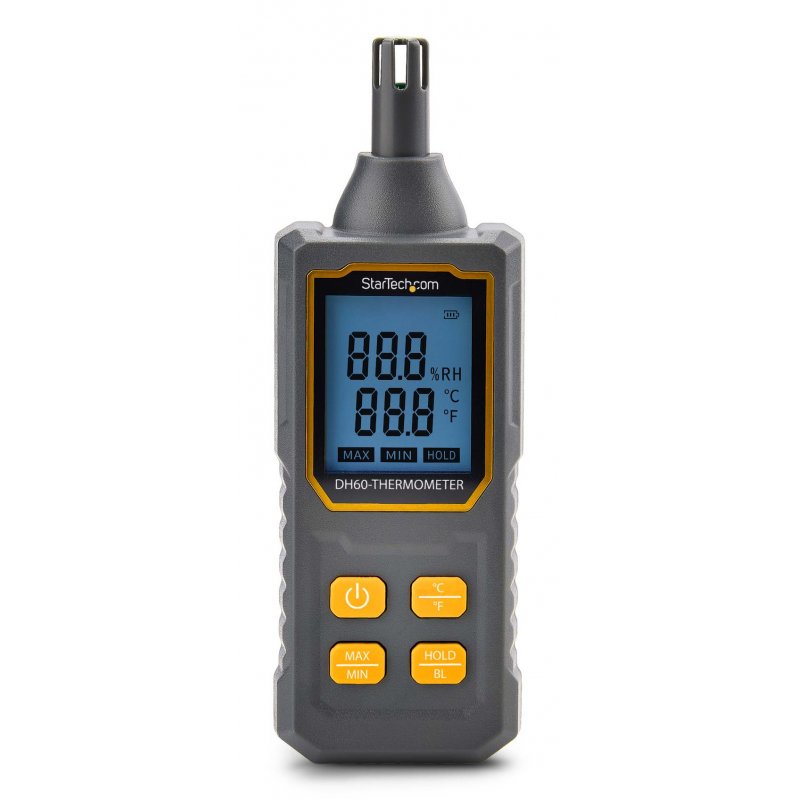 StarTech.com Thermomètre/Humidimètre Numérique de Poche, Hygromètre avec Grand Écran LCD, Thermomètre Portable