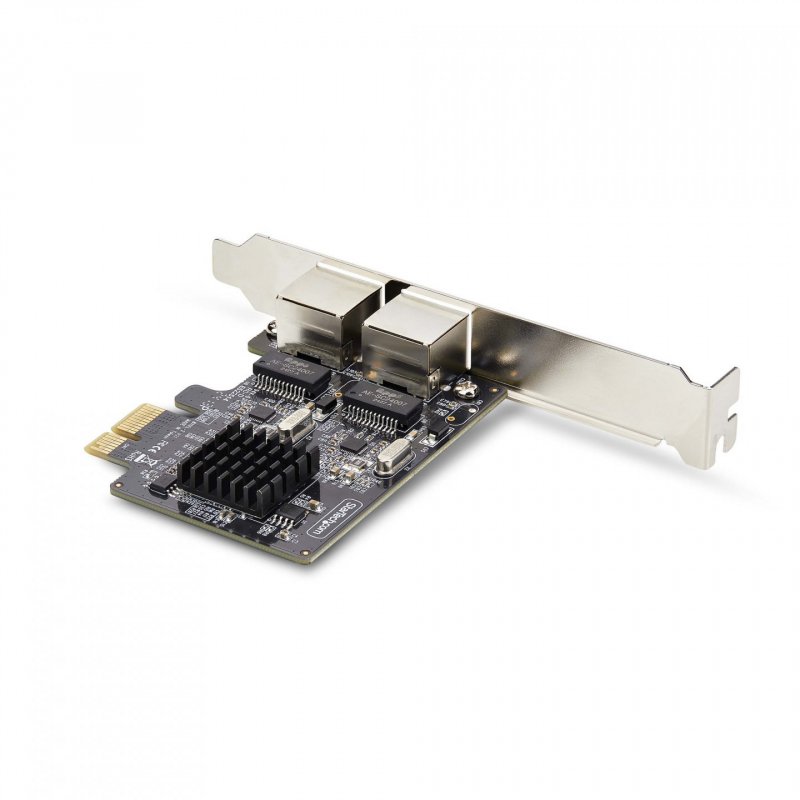StarTech.com Carte Réseau PCIe Gigabit à 2 Ports, Carte NIC PCI Express 10/100/1000Mbps, Double Realtek RTL8111H,
