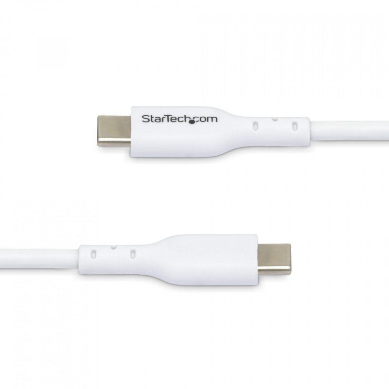 StarTech.com 1m (3.3ft) White USB-C Charging Cable, USB C Cable, USB 2.0 Type-C Laptop Charger Cord, 60W 3A Power