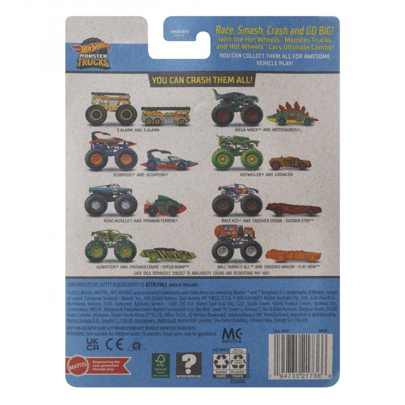 Hot Wheels - 1:64 Die-cast Monster Truck - Race Ace