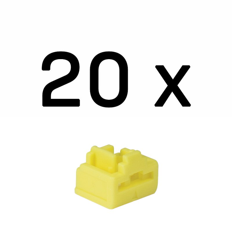 LINDY RJ45 Port Locks YELLOW 20pcs.