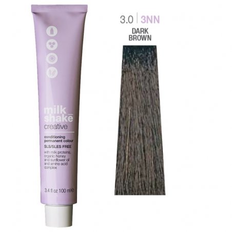 Vopsea permanenta Milk Shake Creative 3.03NN, Castaniu Inchis Intens Natural, 100ml