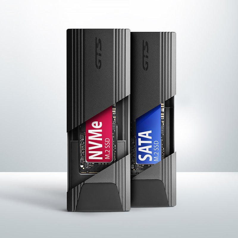 Boitier externe USB 3.2 Axagon EEM2-GTS2 - S-ATA/NVMe M.2 Type 2280 (Argent)