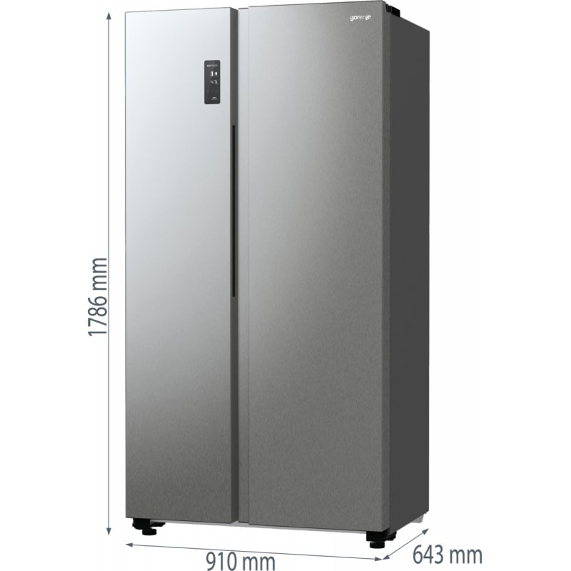 Gorenje NRR9185EAXL frigo américain Pose libre 550 L E Argent
