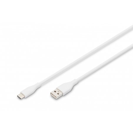 Digitus USB-C silicone connection cable, 2m, white