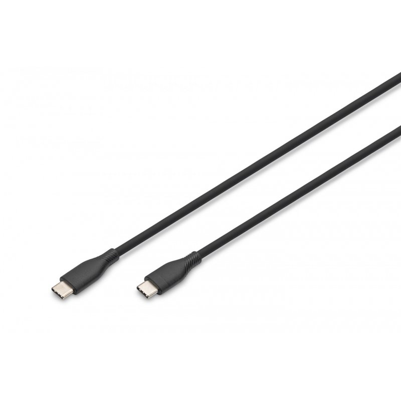 Digitus USB-C silicone connection cable, 0.5m, black