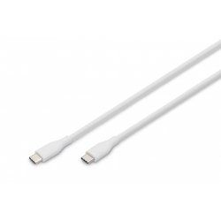 Digitus Câble de connexion USB-C en silicone, 0,5m, blanc