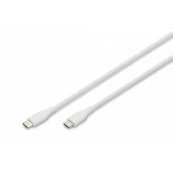 Digitus USB-C silicone connection cable, 0.5m, white