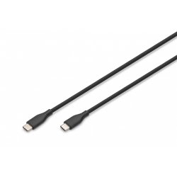 Digitus USB-C 2.0 (ST-ST) 1m Ladekabel Silikon 60W Schwarz