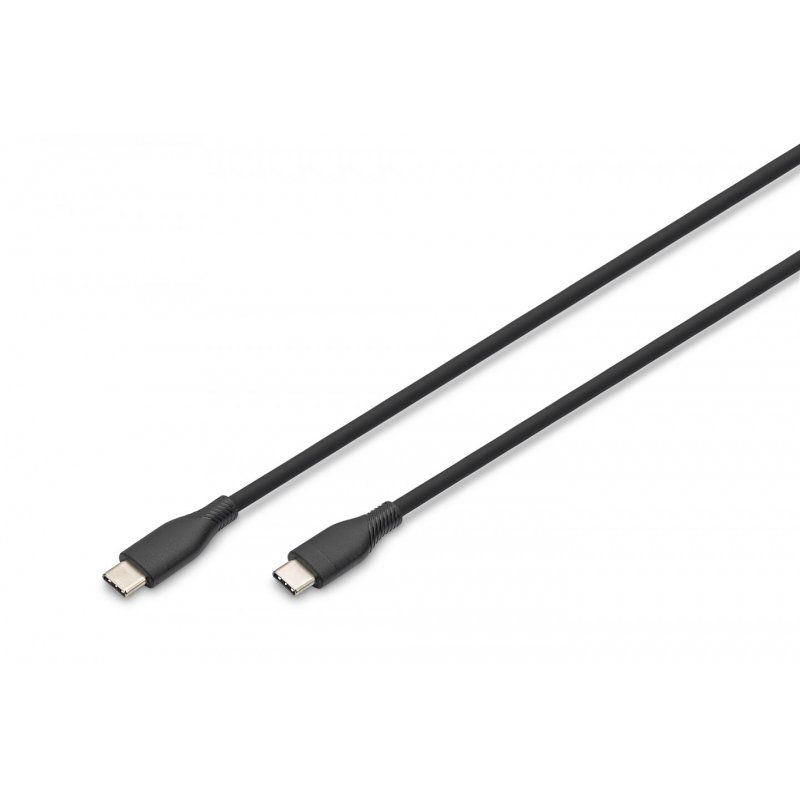 Digitus USB-C 2.0 (ST-ST) 2m Ladekabel Silikon 60W Schwarz