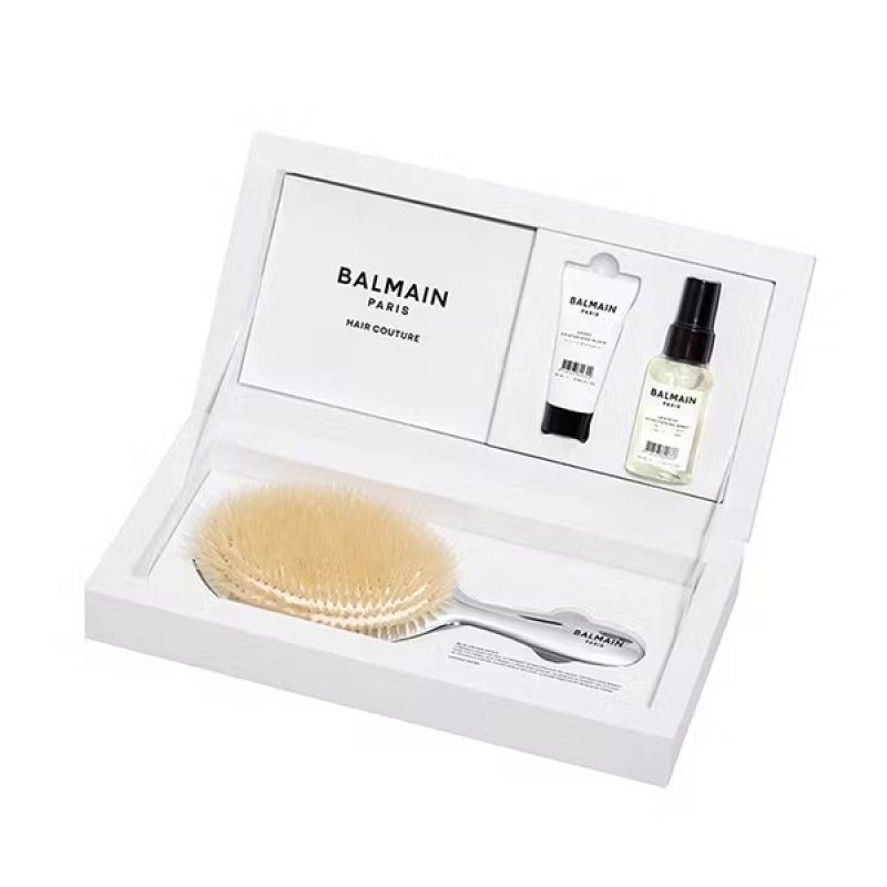 Silver Boar Hair Spa Brush