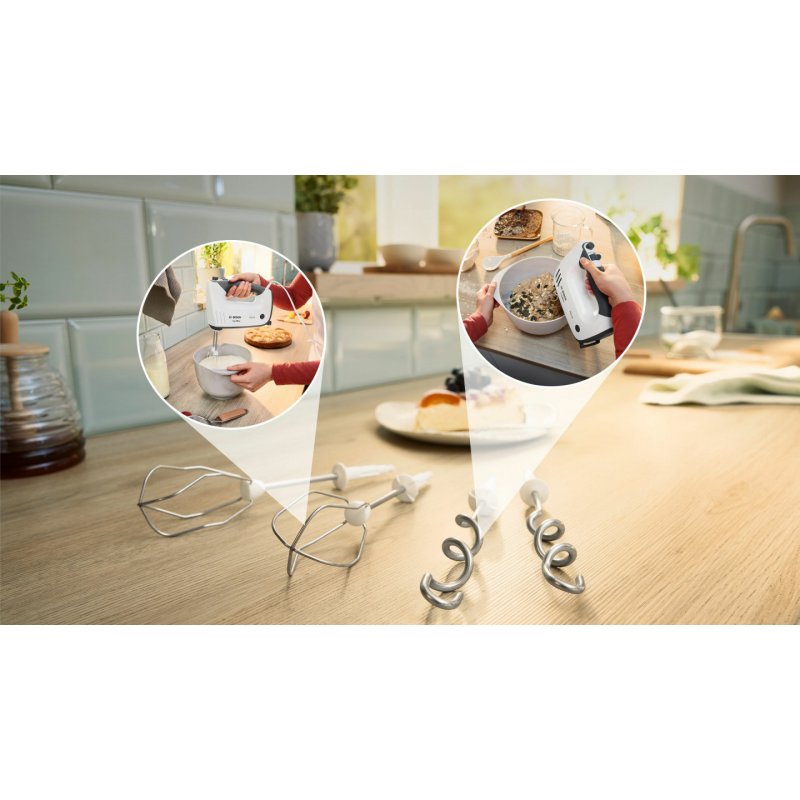 Bosch MFQ37400 mixer Hand mixer 750 W Grey White