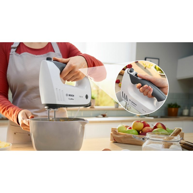 Bosch MFQ37400 mixeur Batteur à main 750 W Gris, Blanc