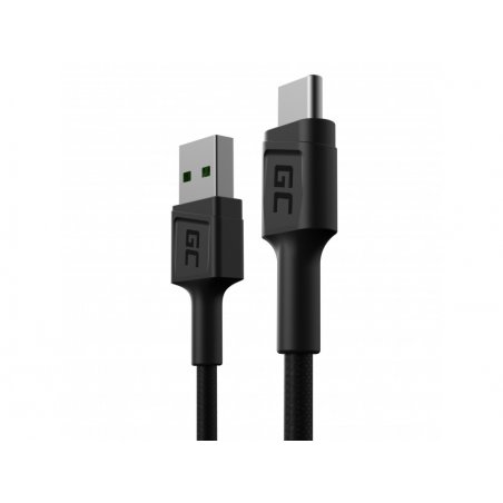 Green Cell KABGC25 câble USB 0,3 m USB A USB C Noir