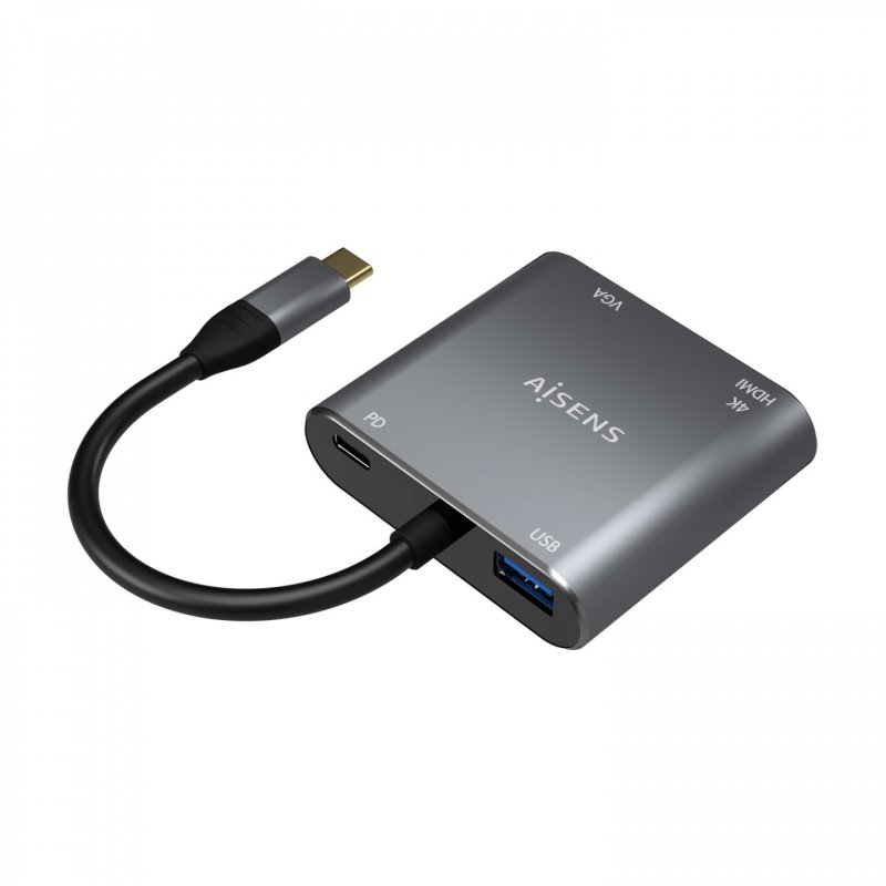 AISENS A109-0626 adaptateur graphique USB 3860 x 2160 pixels Gris