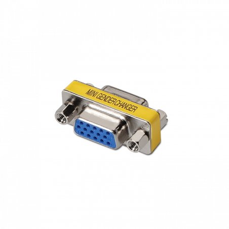 AISENS A114-0082 changeur de genre de câble VGA D-sub D-sub Bleu, Argent