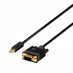 AISENS A125-0362 video cable adapter 2 m Mini DisplayPort VGA Black