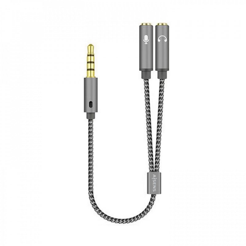 AISENS A128-0415 audio cable 0.25 m 3.5mm 2 x 3.5mm Grey