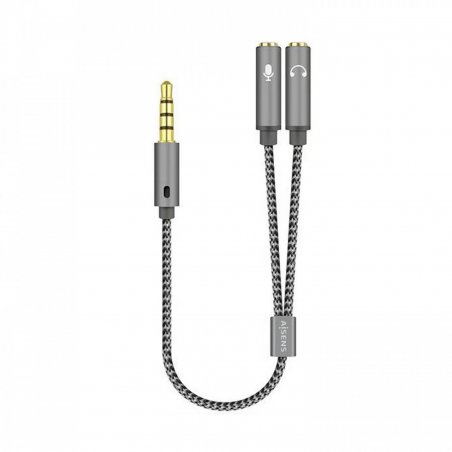 AISENS A128-0415 câble audio 0,25 m 3,5mm 2 x 3.5mm Gris