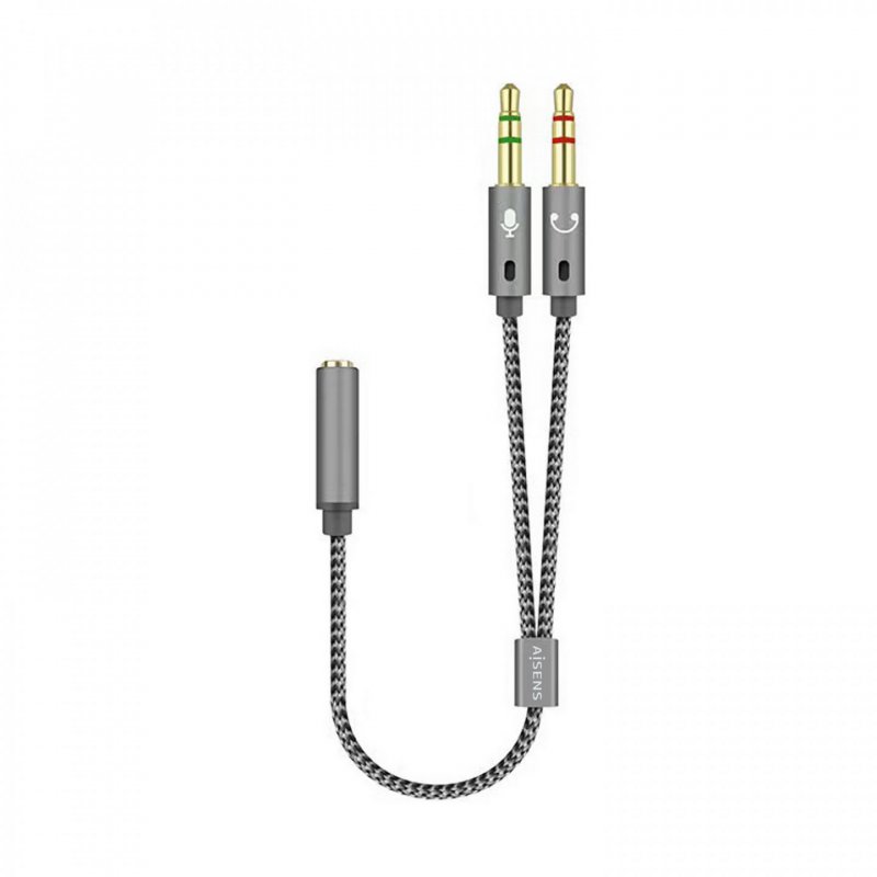 AISENS A128-0417 audio cable 0.25 m 2 x 3.5mm 3.5mm Grey