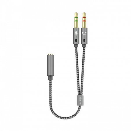 AISENS A128-0417 audio cable 0.25 m 2 x 3.5mm 3.5mm Grey