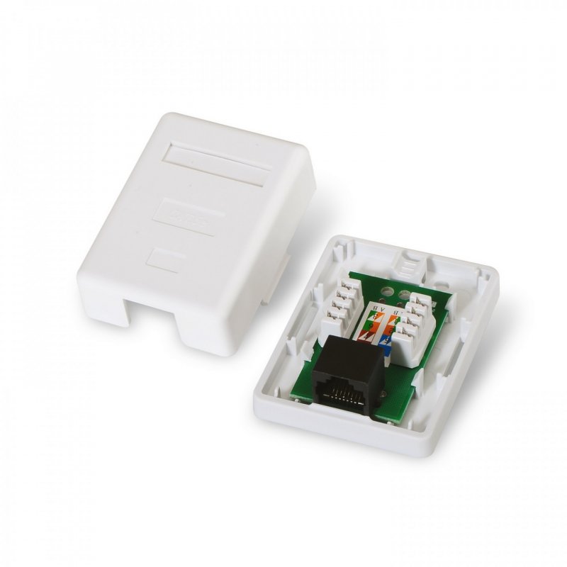 ROSETA DE SUPERFICIE AISENS RJ45 CAT.5E UTP 1 TOMA BLANCO
