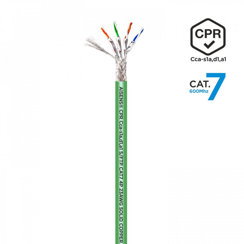 AISENS A146-0668 câble de réseau Vert 500 m Cat7 SF/UTP (S-FTP)