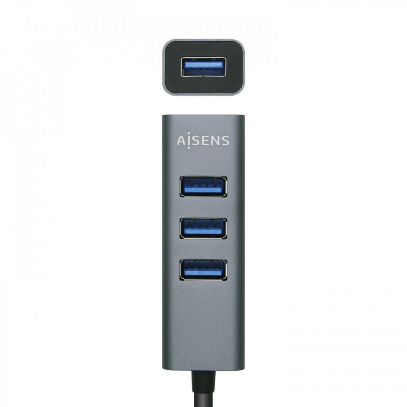 AISENS A109-0508 interface hub USB 3.2 Gen 1 (3.1 Gen 1) Type-C 5000 Mbit/s Grey