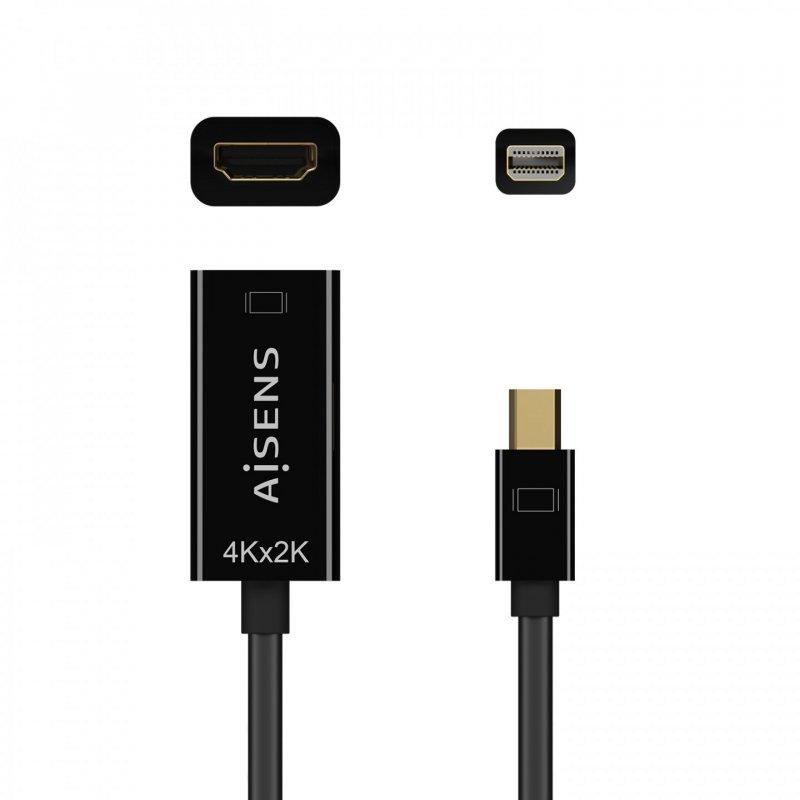 CONVERSOR AISENS MINI DISPLAYPORT V1.2 A HDMI V1.4 4K30HZ A/H 15CM