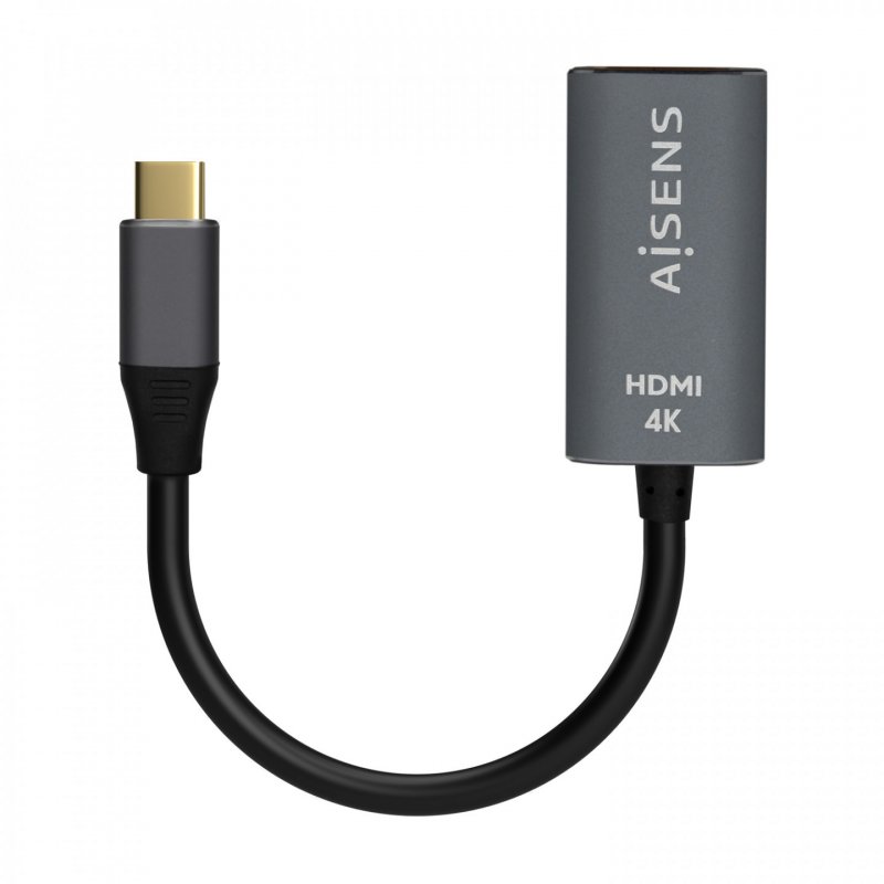 CABLE CONVERSOR AISENS ALUMINIO USB-C A HDMI 4K60HZ GRIS 15CM