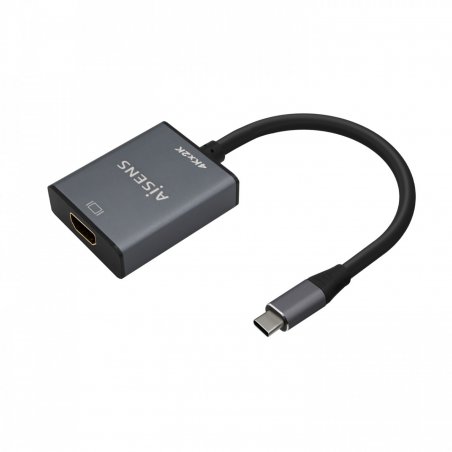 AISENS Aluminum USB-C to HDMI 4K@30Hz Converter, USB-C/M-HDMI/H, Grey, 15cm