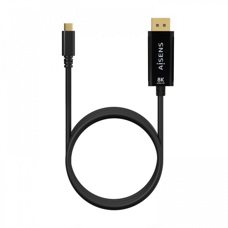CABLE CONVERSOR AISENS USB-C A DISPLAYPORT 8K60HZ NEGRO 1.8M