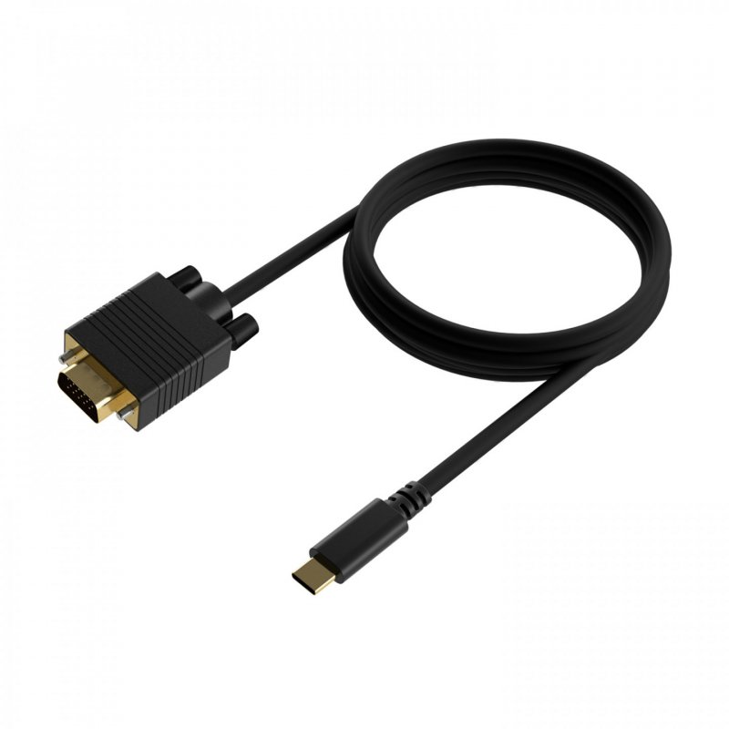 AISENS A109-0693 câble vidéo et adaptateur 1,8 m USB Type-C VGA (D-Sub) Noir