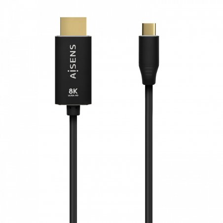 AISENS A109-0711 câble vidéo et adaptateur 1 m USB Type-C HDMI Type A (Standard) Noir