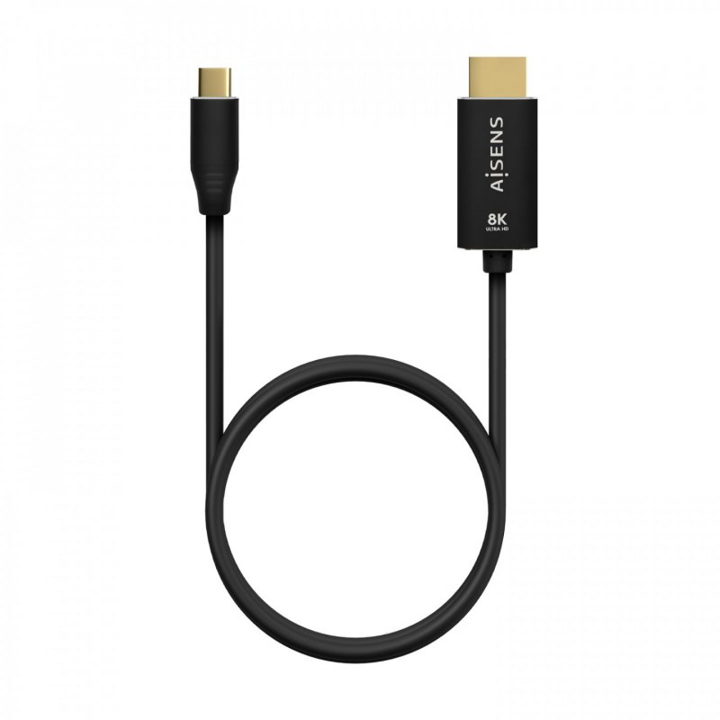 AISENS A109-0711 câble vidéo et adaptateur 1 m USB Type-C HDMI Type A (Standard) Noir