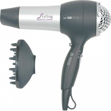 Clatronic HTD 3055 hair dryer 2000 W Grey, Silver