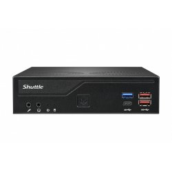 Shuttle Slim PC DH770 , S1700, 2x HDMI, 2x DP , 2x 2.5G LAN, 2x COM, 8x USB, 1x 2.5", 2x M.2, fonctionnement permanent