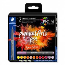 Staedtler Pigment Arts Pen Warm Colours stylo-feutre Multicolore 12 pièce(s)