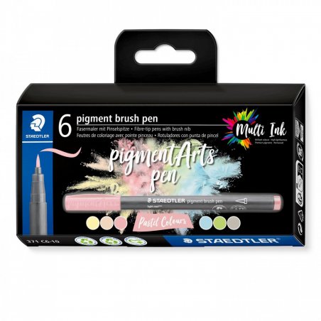 Staedtler Pigment Arts Brush Pen "Pastel Colours" 6 pcs
