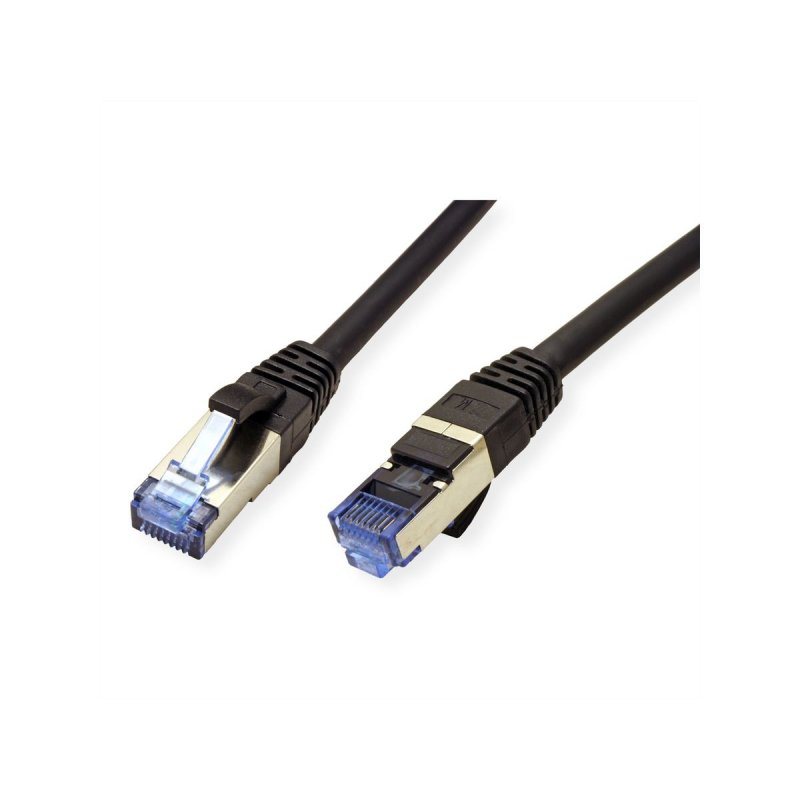 Cordon VALUE S/FTP(PiMF) Cat.6A/Cl.EA noir, 0,15m