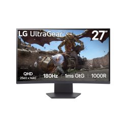 UltraGear 27GS60QX-B (68.4 cm (27 Zoll), schwarz, WQHD, VA, Curved, AMD Free-Sync, 180Hz Panel)